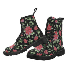 Load image into Gallery viewer, Red Beaded Rose Boots for Men
