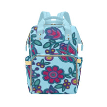 Load image into Gallery viewer, Beaded Nouveau Marine Multi-Function Diaper Backpack/Diaper Bag
