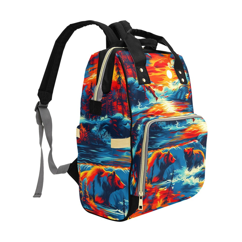 Fishing Bears 2 Diaper Bag