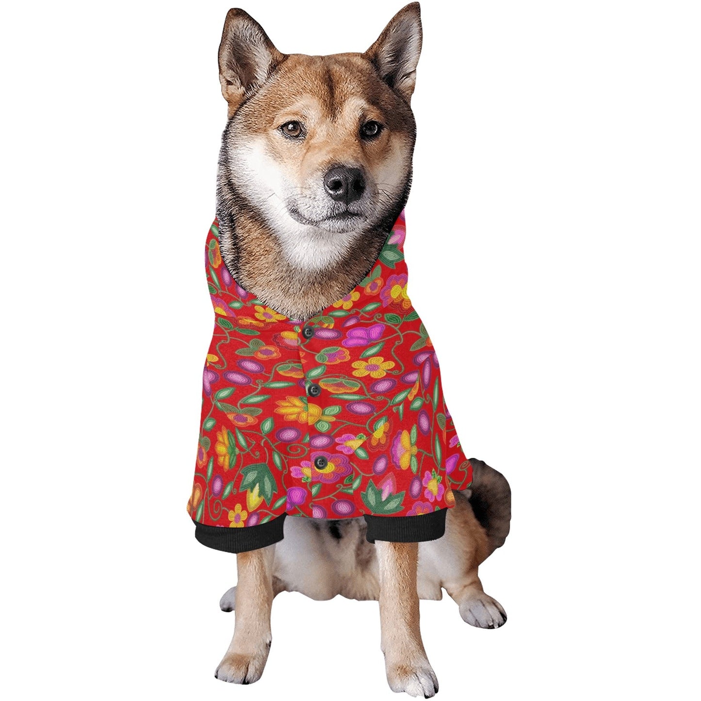 Boreal Bounty Red Pet Hoodie