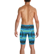 Load image into Gallery viewer, Green Star Men&#39;s Knee Length Swimming Trunks
