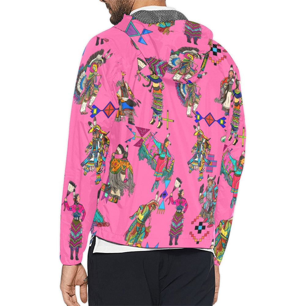 Grand Entry Dancer Pink Men's Windbreaker