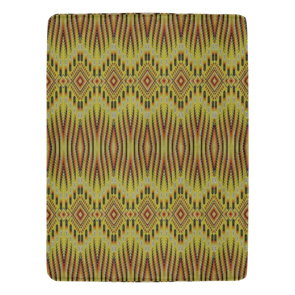 Fire Feather Yellow X-Large Micro Fleece Blanket