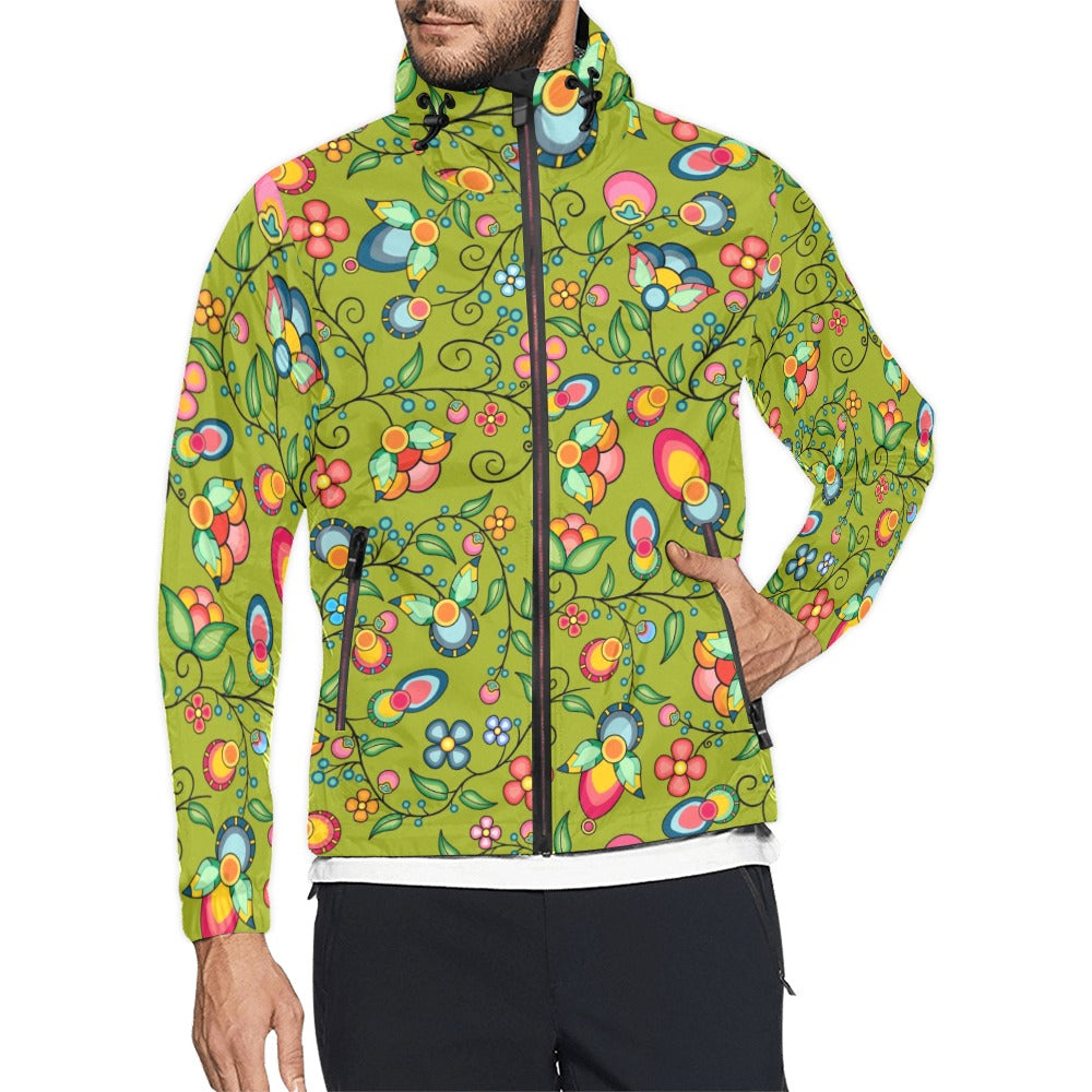 Floral Bounty Sweetgrass Men's Windbreaker
