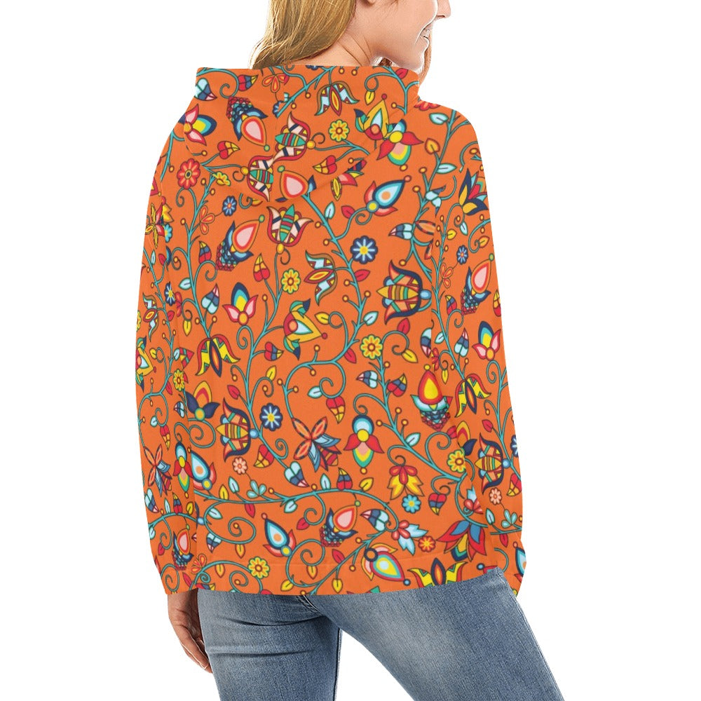 Thorny Path Orange Hoodie for Women