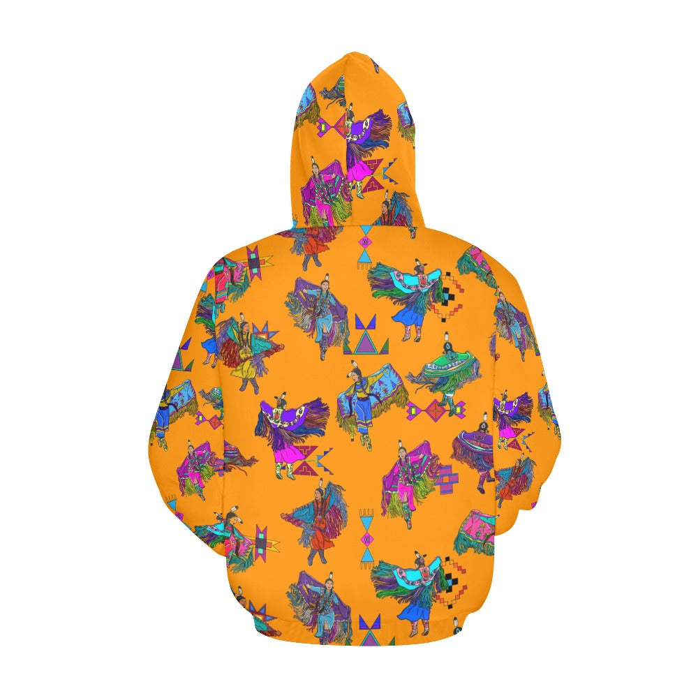 Women's Fancy Dancers Orange Hoodie for Women