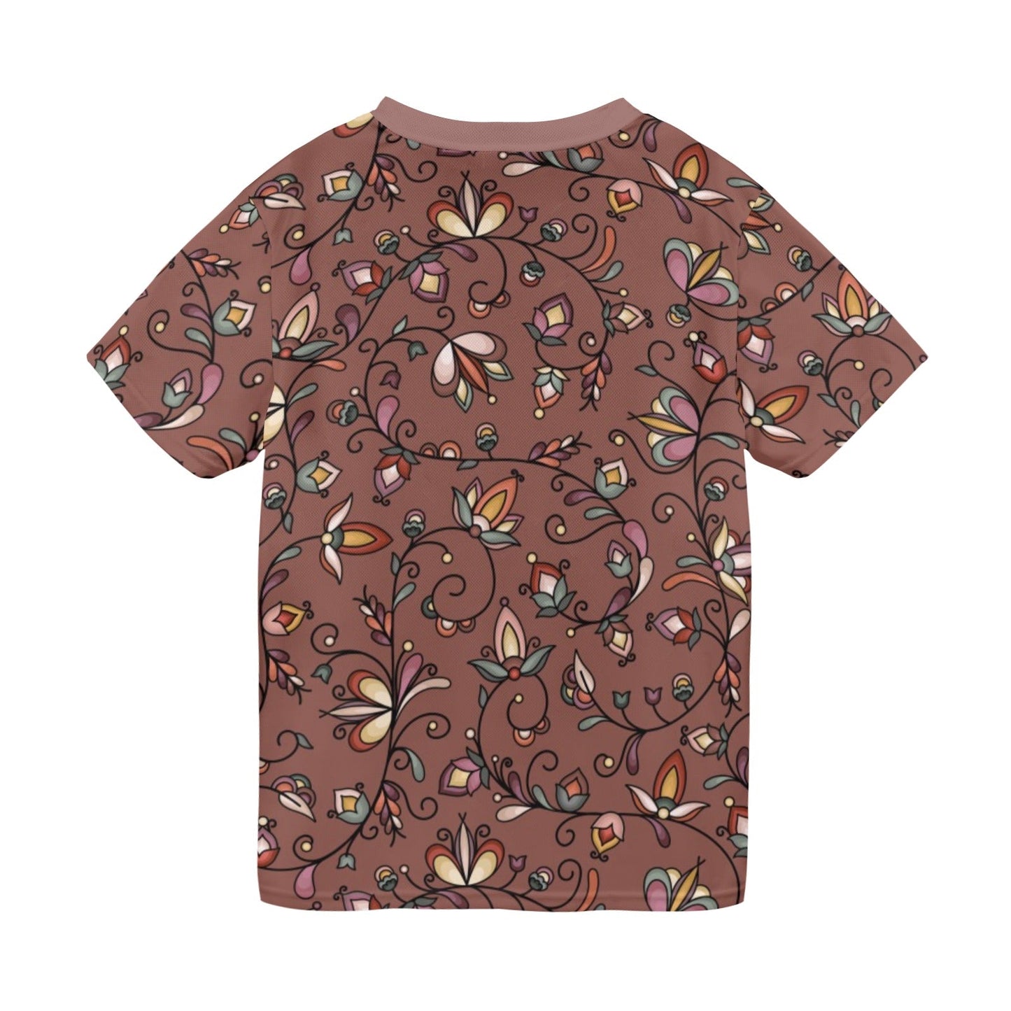 Burnt Sky Petals Brown T-shirt for Men