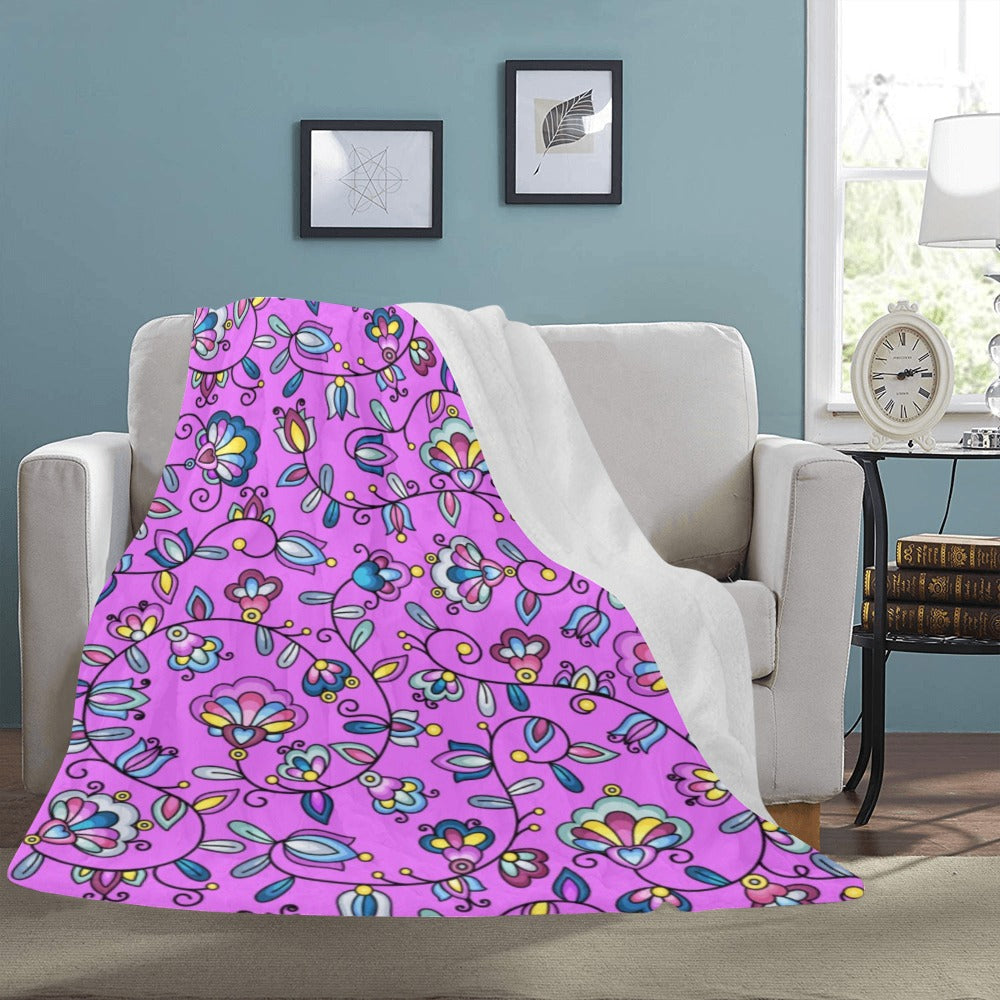 Autumn Bundle Blessing Purple X-Large Micro Fleece Blanket