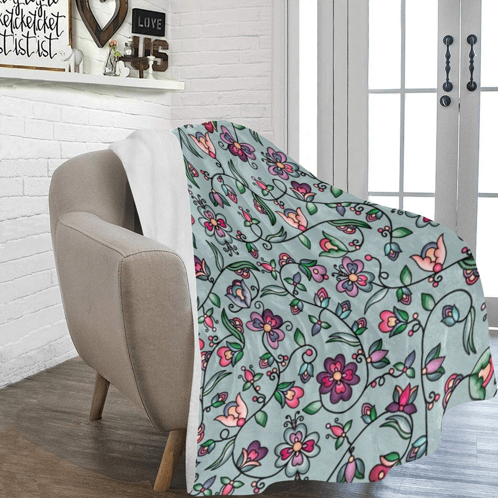 Amber Evening Garland Turquoise X-Large Micro Fleece Blanket
