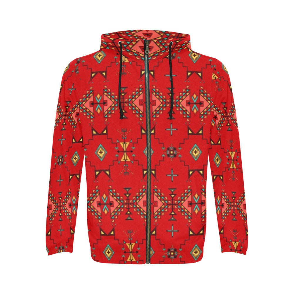 Thunder Flight Red Zip Hoodie