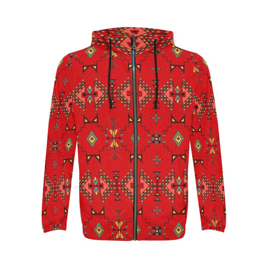 Thunder Flight Red Zip Hoodie
