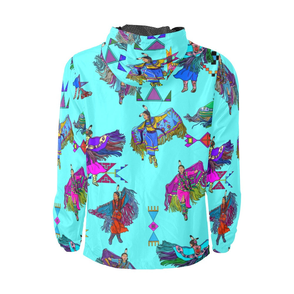 Women's Fancy Dancers Turquoise Men's Windbreaker