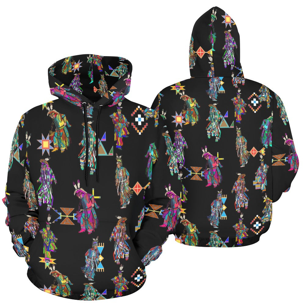 Men's Grass Dancers Black Hoodie for Men