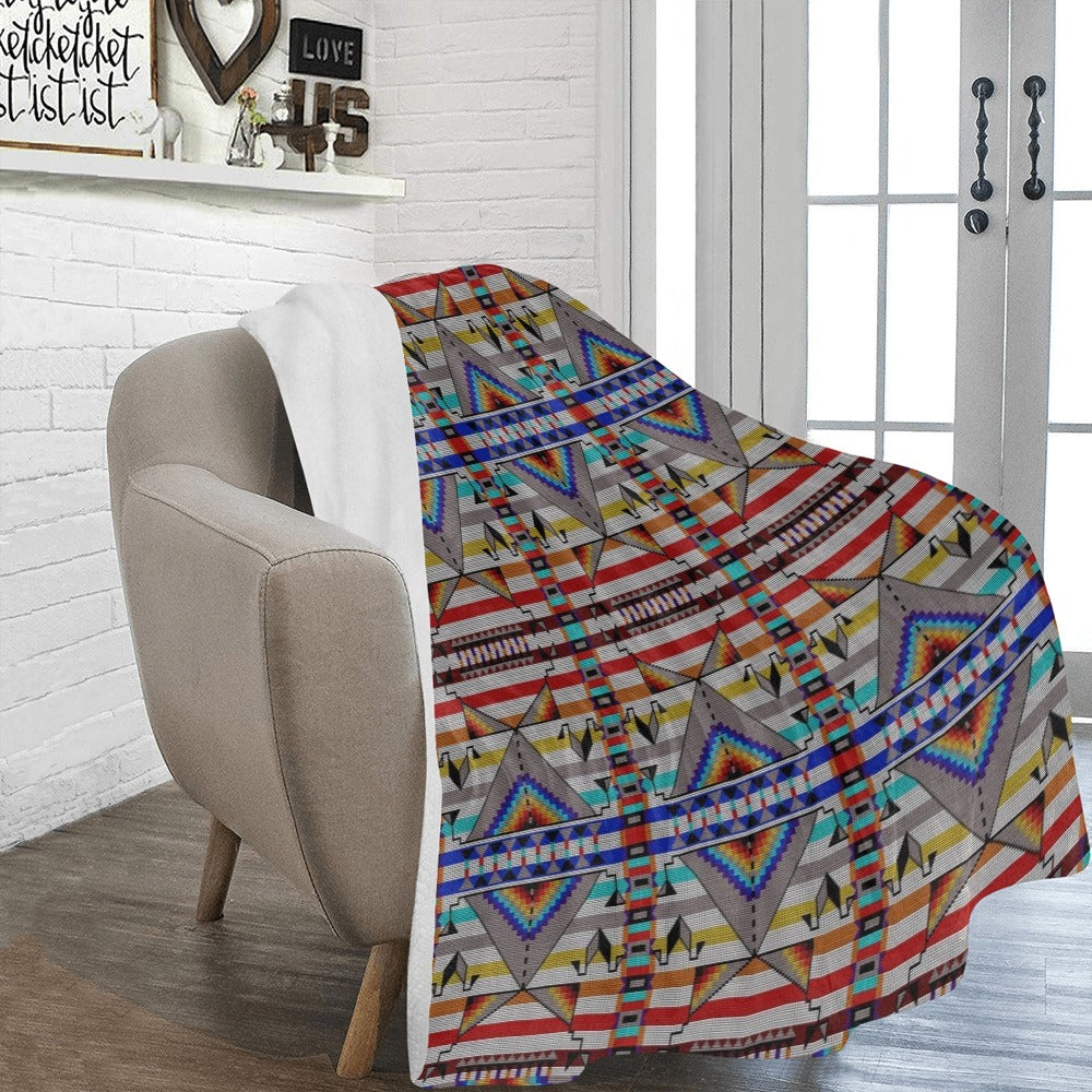 Medicine Blessing White X-Large Micro Fleece Blanket