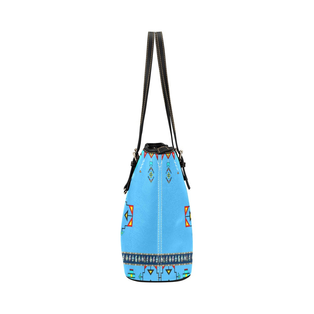 Sentinel of the Plains Turquoise Leather Tote