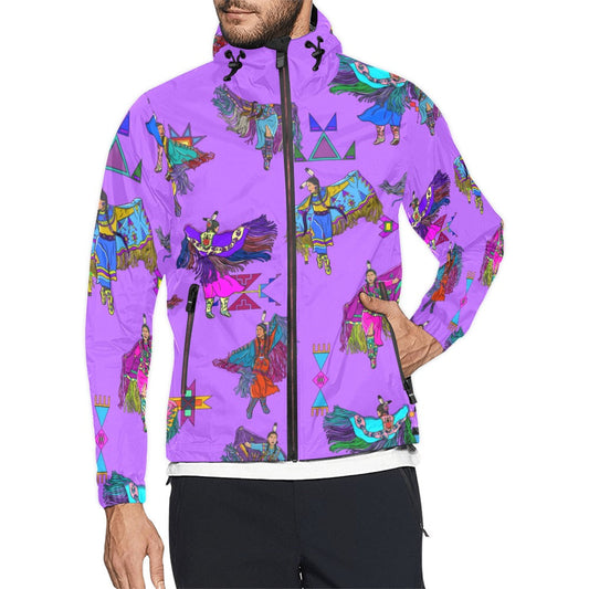 Women's Fancy Dancers Purple Men's Windbreaker