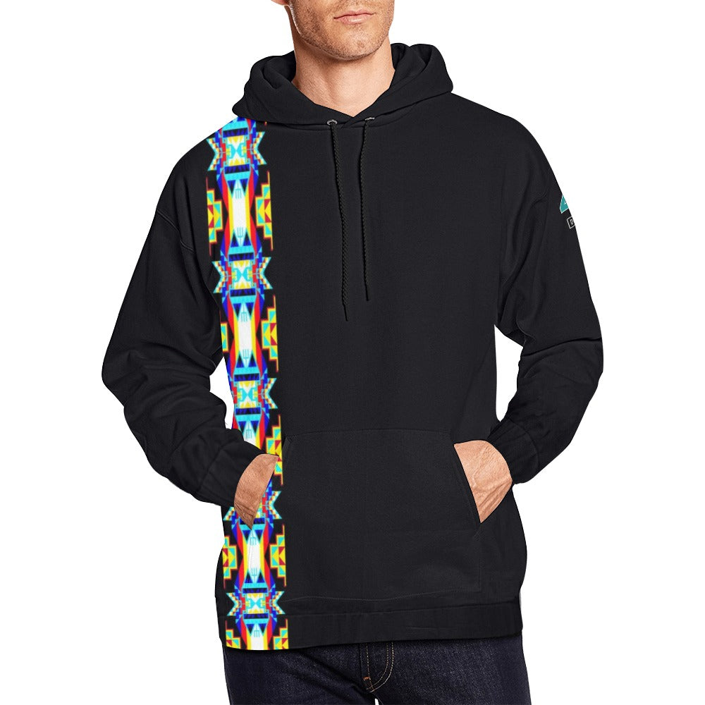 Blanket Strip Black Vert Hoodie for Men