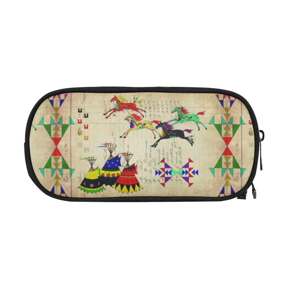 Horses Running Black Sky Pencil Pouch