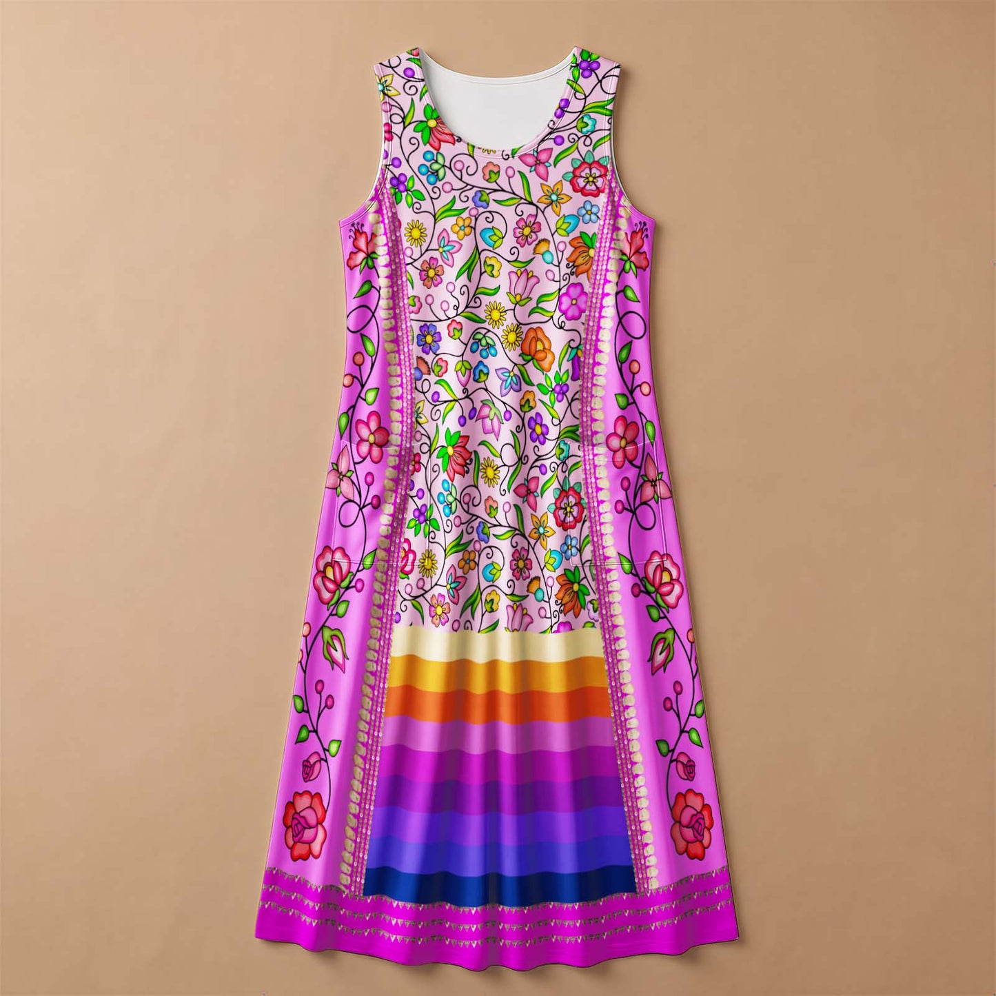 Grandmother's Legacy Magenta 1 Sleeveless Dress