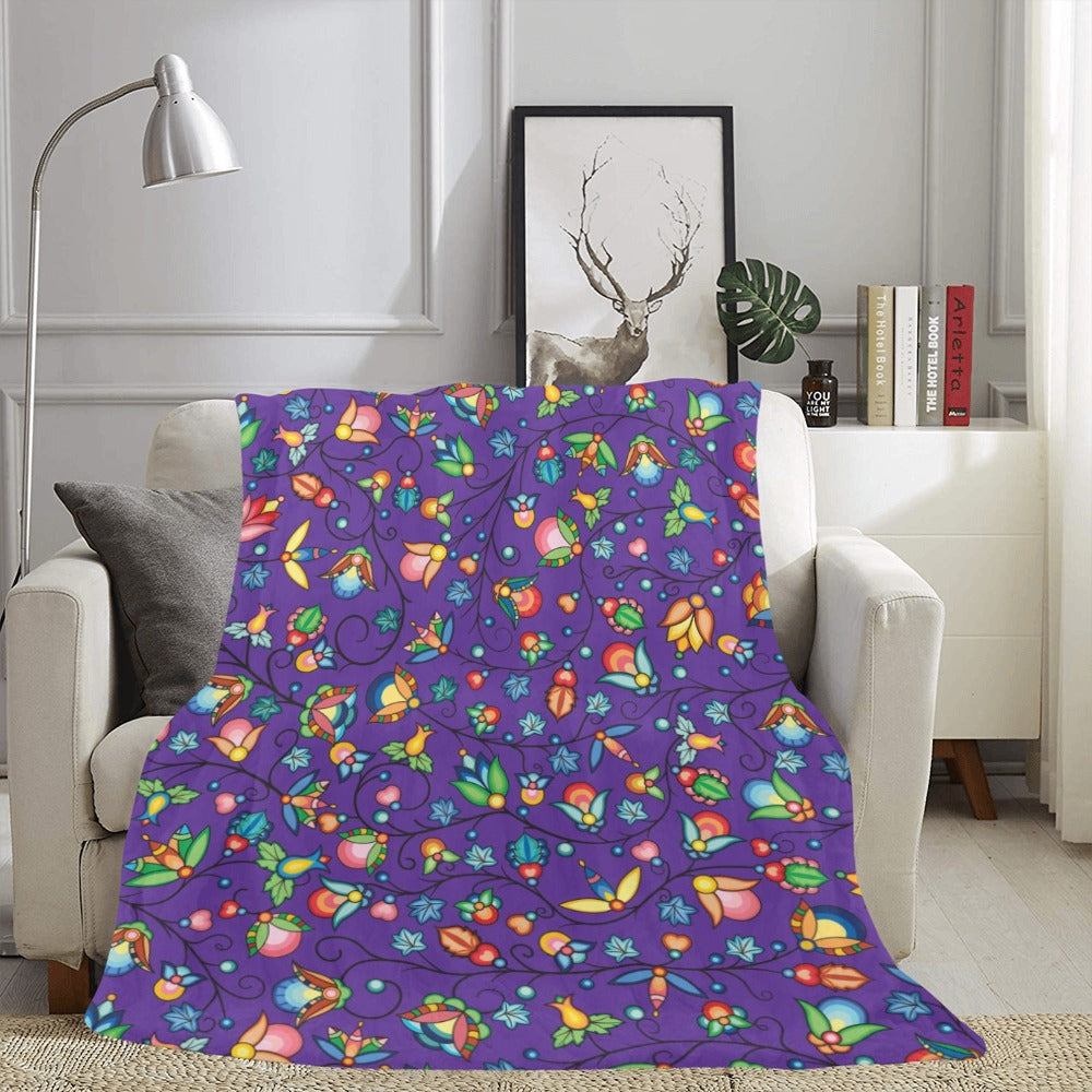 Prairie Plains Spirit Midnight Purple X-Large Micro Fleece Blanket