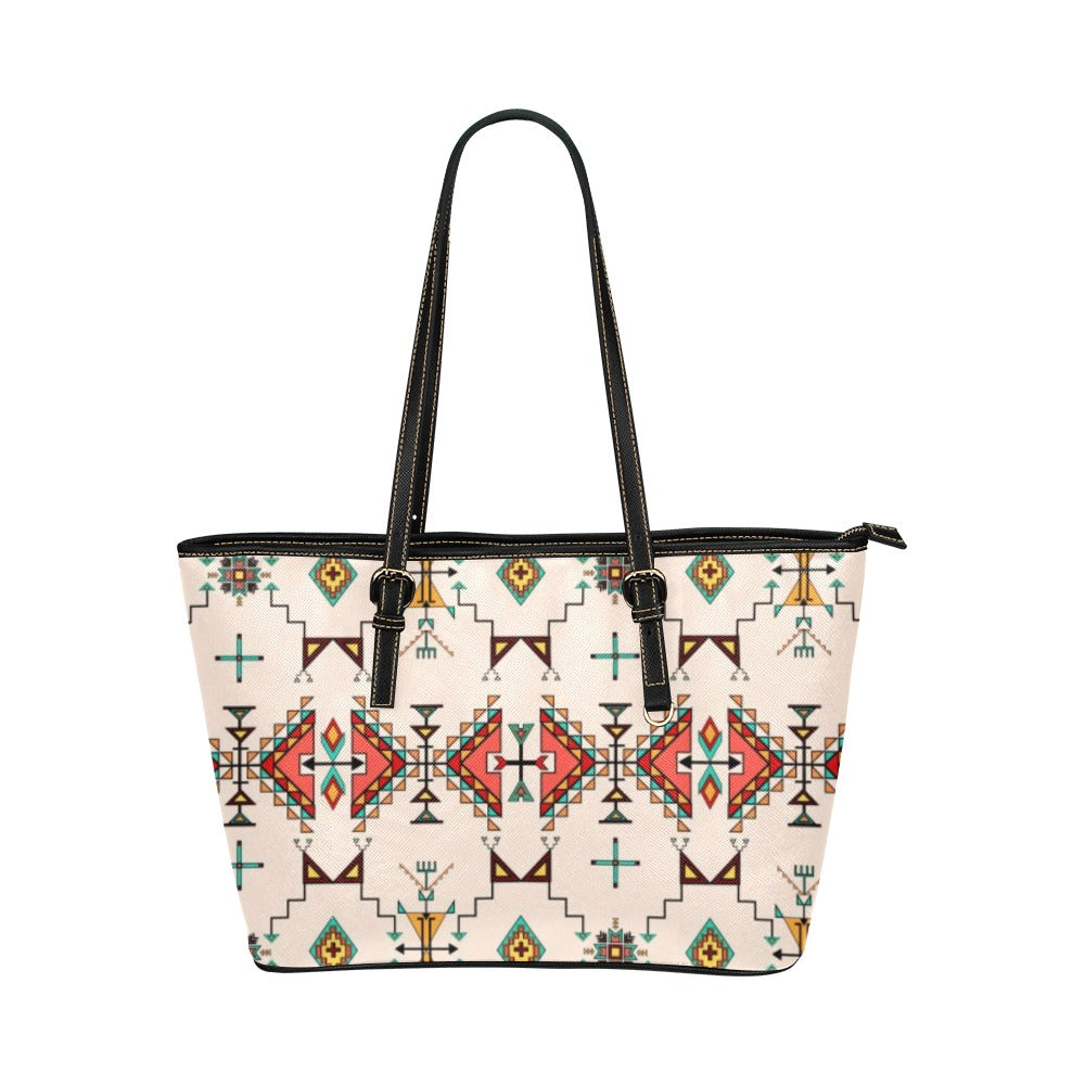 Thunder Flight Cream Leather Tote