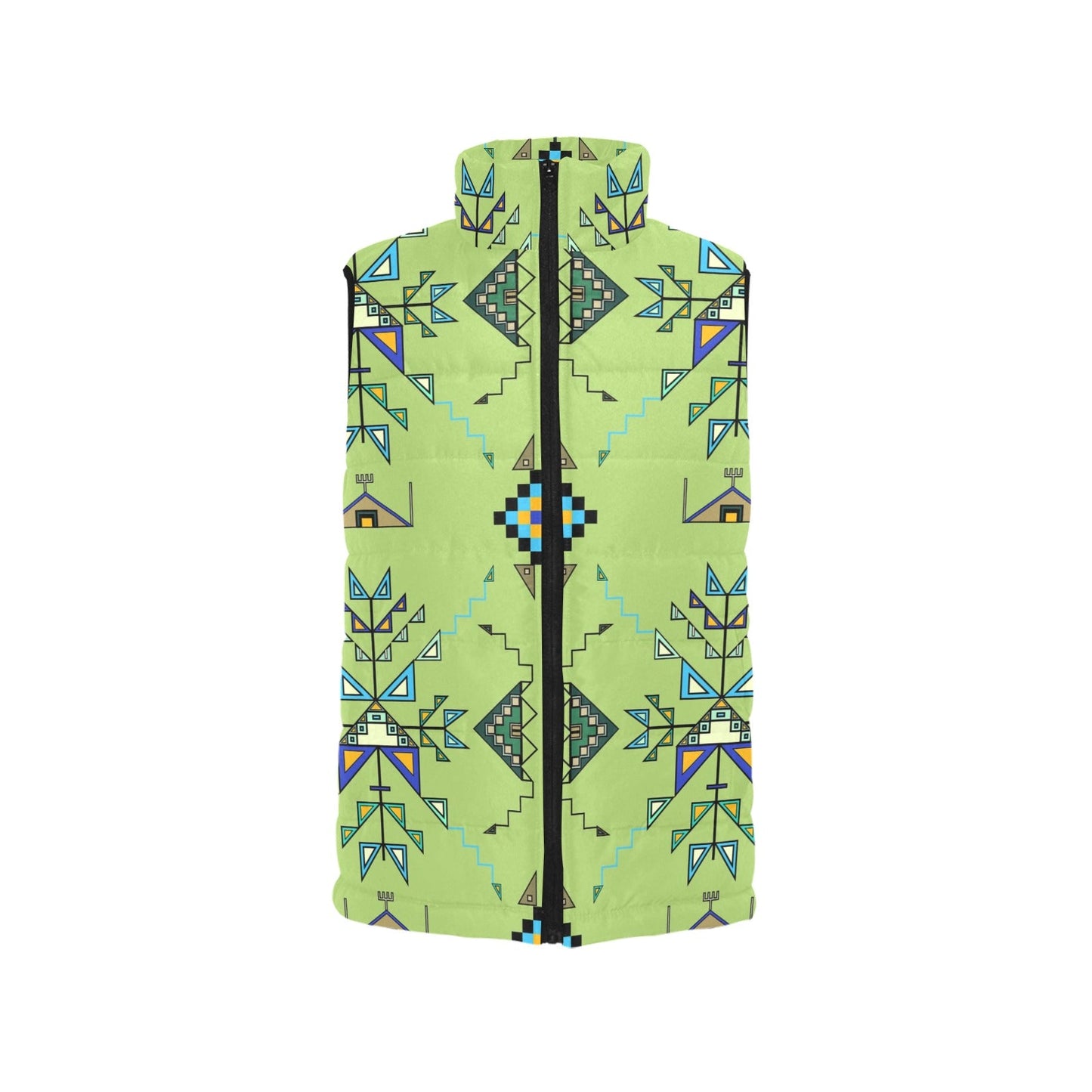Bear Shield Green Women's Padded Vest Jacket