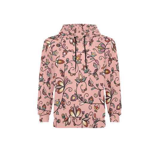 Burnt Sky Petals Peach Fleece Hoodie