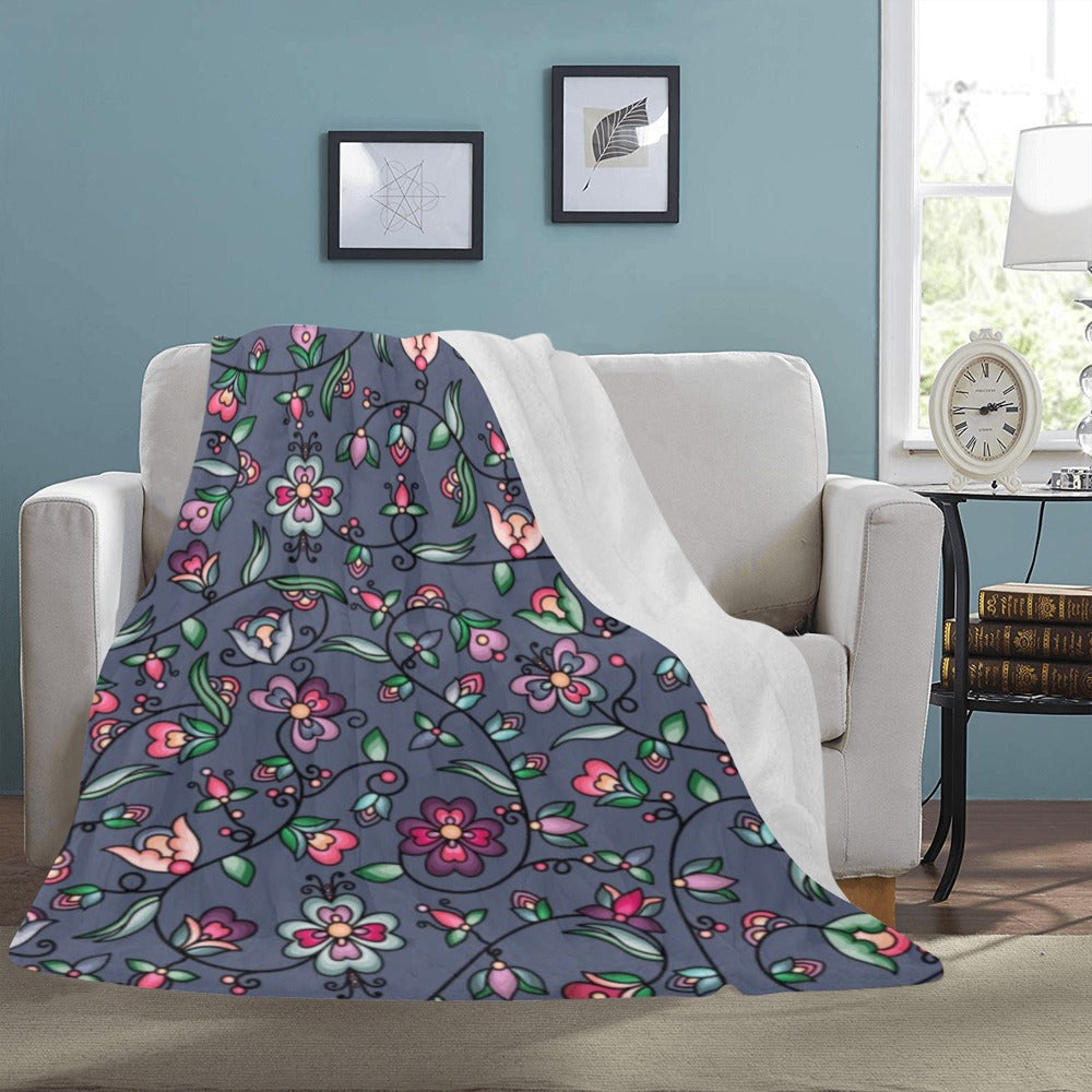 Amber Evening Garland Blue X-Large Micro Fleece Blanket