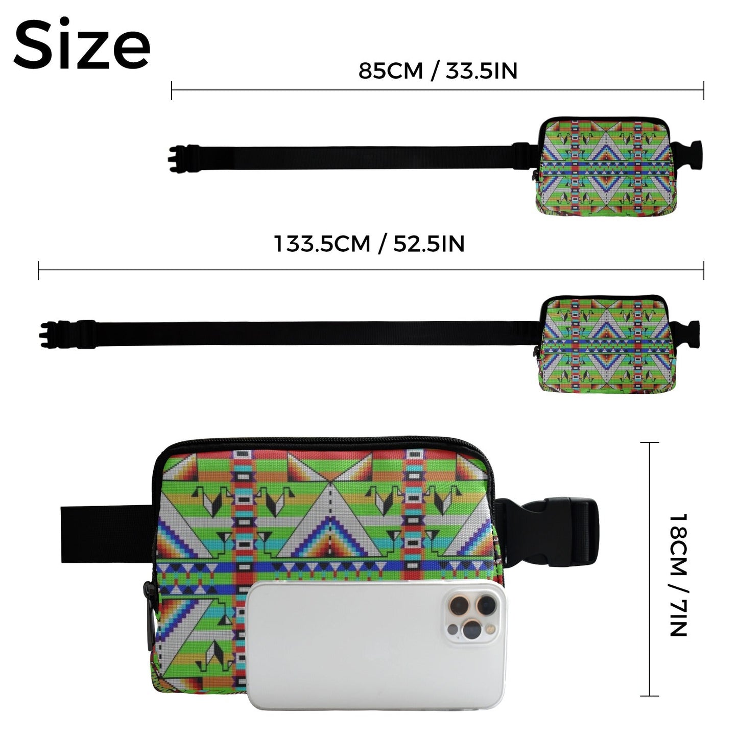 Medicine Blessing Lime Green Belt Bag