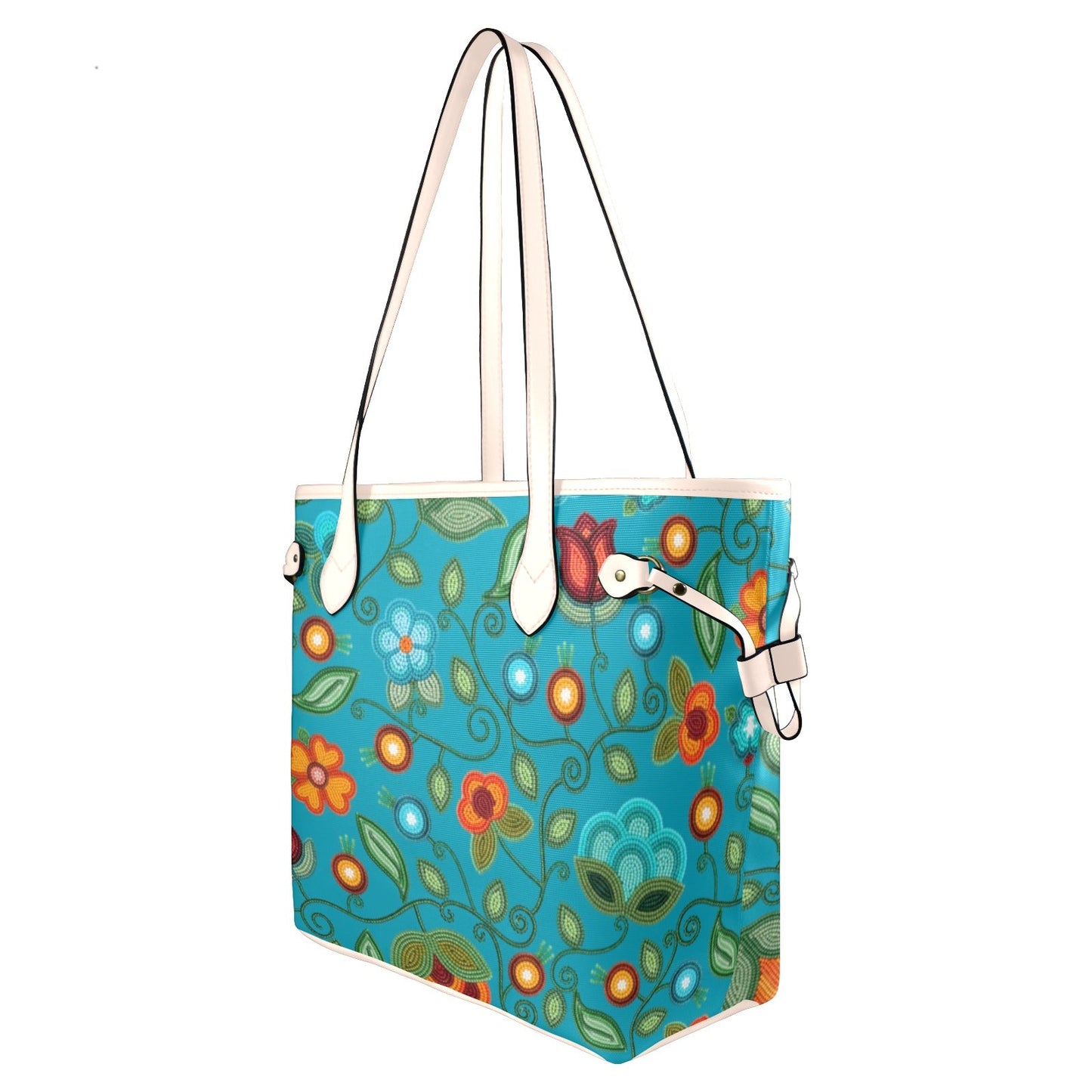Prairie Fire Petals Ocean Clover Canvas Tote
