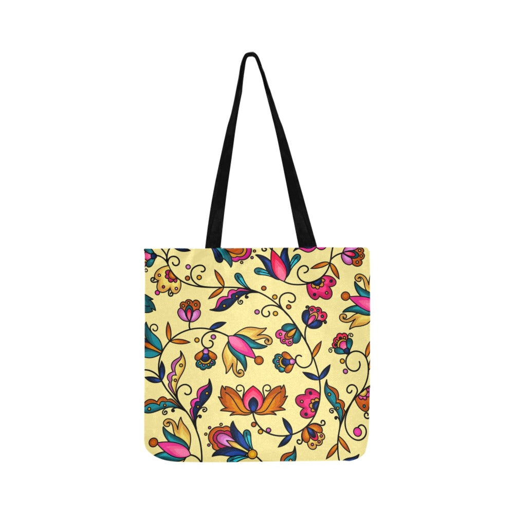 Copper Prairie Petals Yellow Reusable Shopping Bag