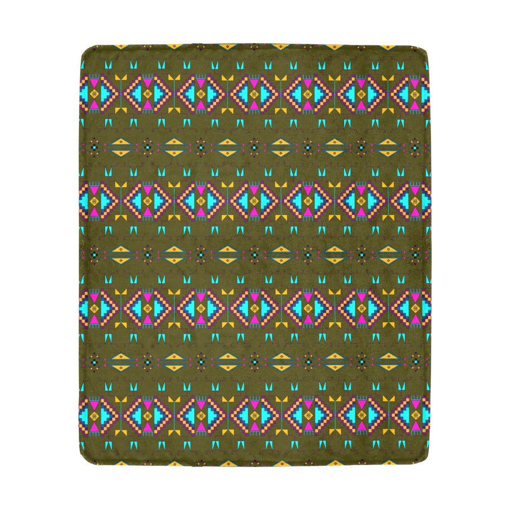 Rite of Passage Olive Ultra-Soft Micro Fleece Blanket 50"x60"