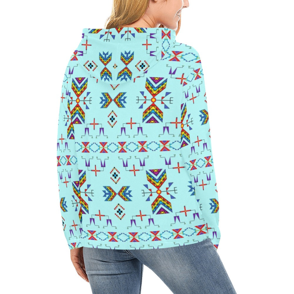 Rainy Chief Rainbow Robin Egg Hoodie for Women