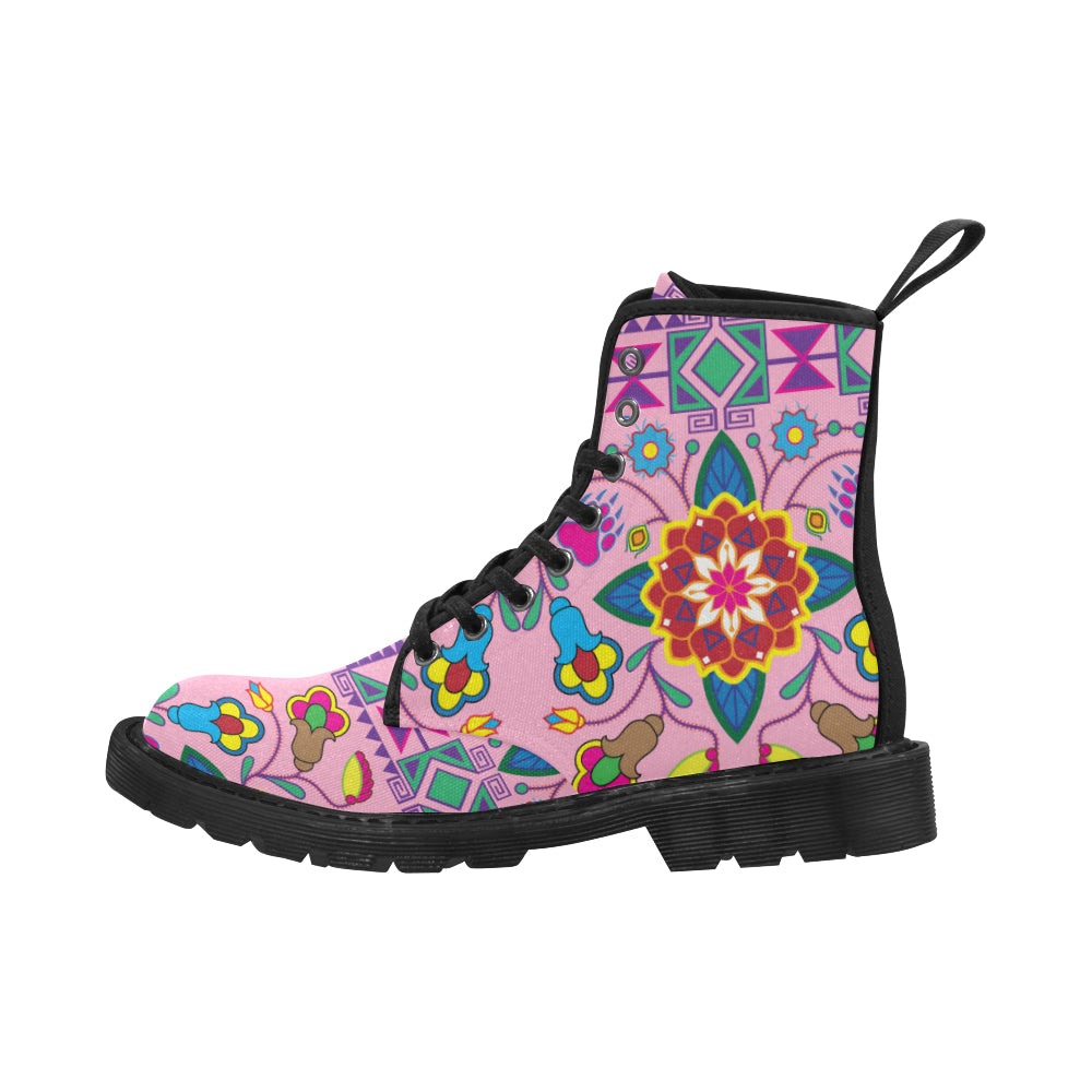 Geometric Floral Winter-Sunset Boots