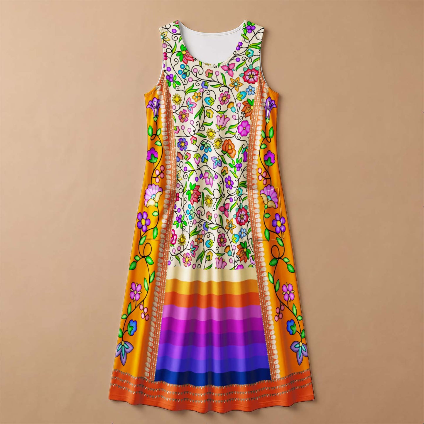 Grandmother's Legacy Orange 1 Sleeveless Dress
