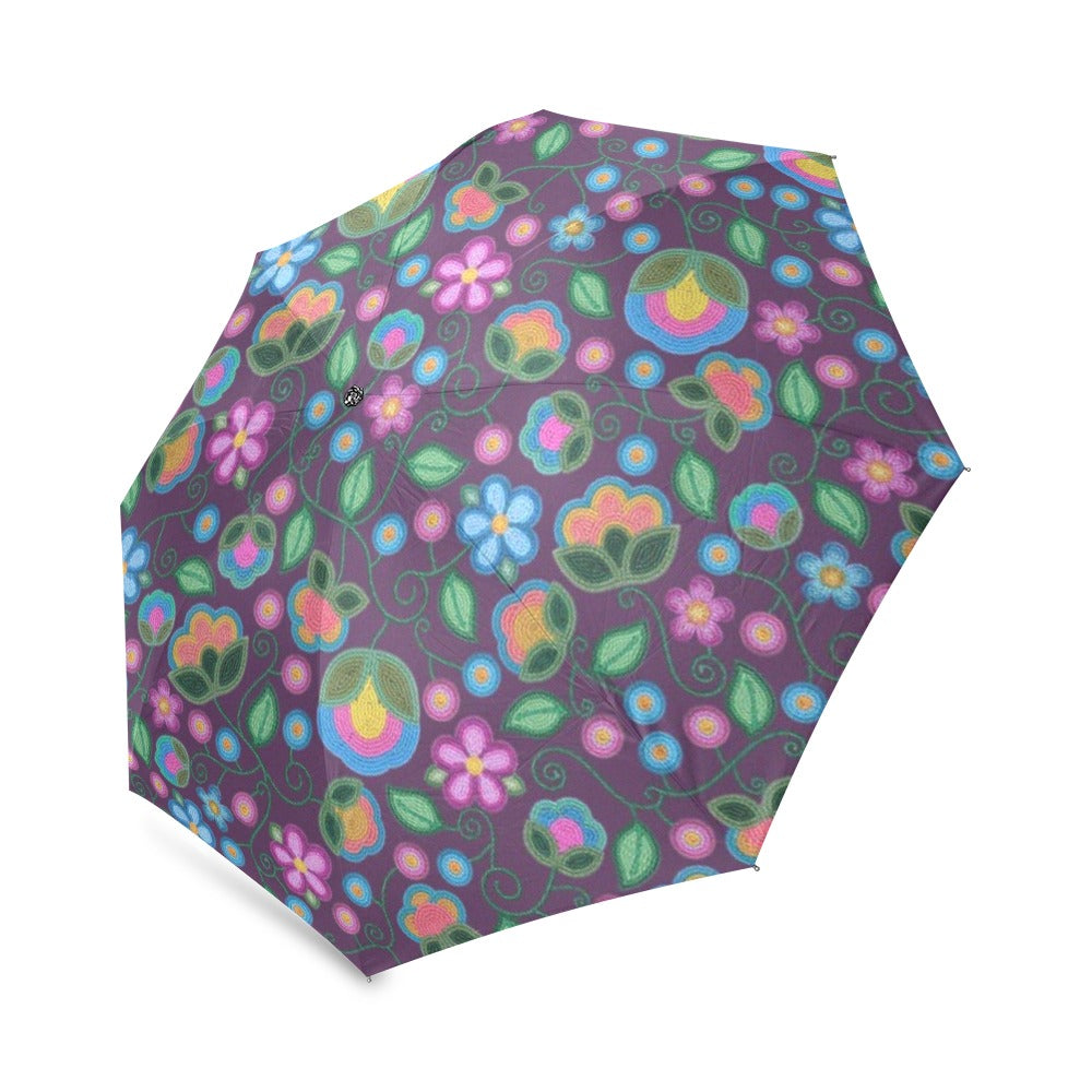 Turquoise Sunbeam Violet Foldable Umbrella (Model U01)