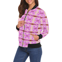 Load image into Gallery viewer, Gathering Earth Lilac Bomber Jacket for Women
