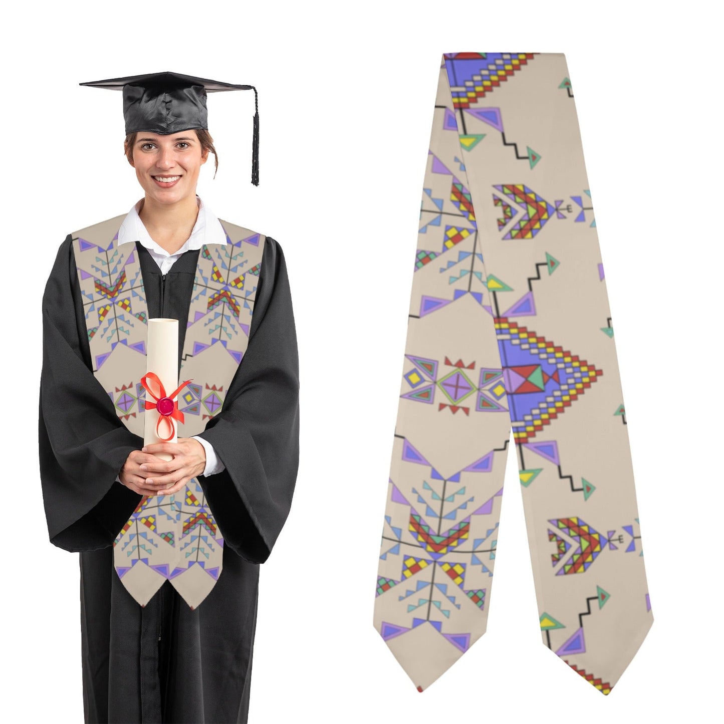 Buffalo Jump Hide Graduation Stole