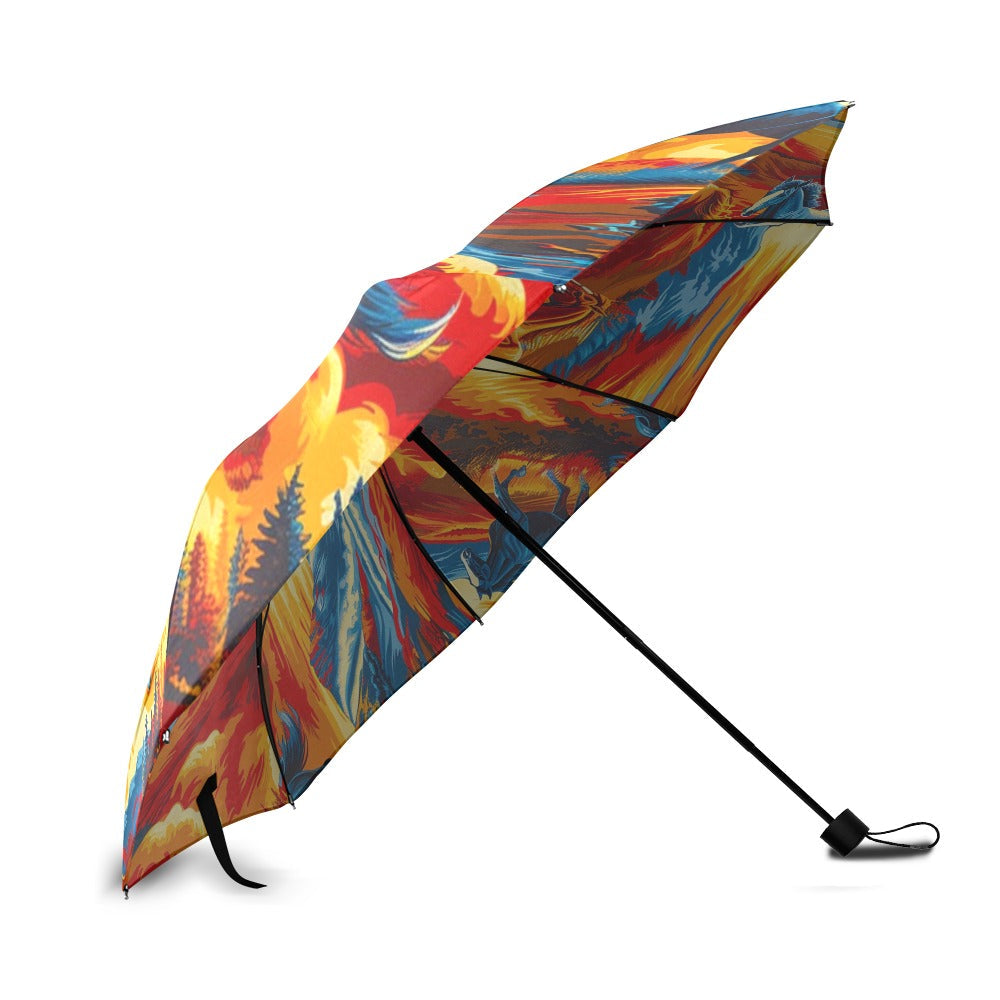 Wilds Horses 2 Foldable Umbrella