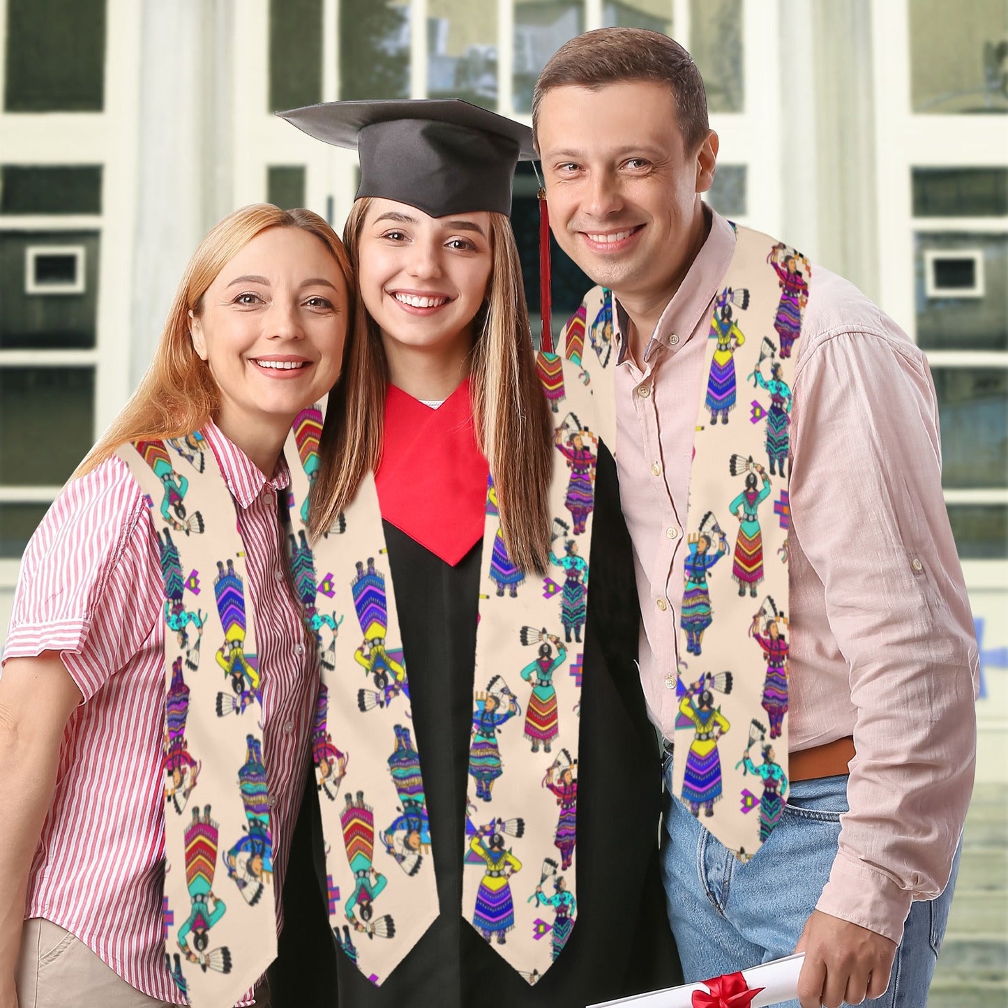 Women's Jingle Dancers Muslin Graduation Stole