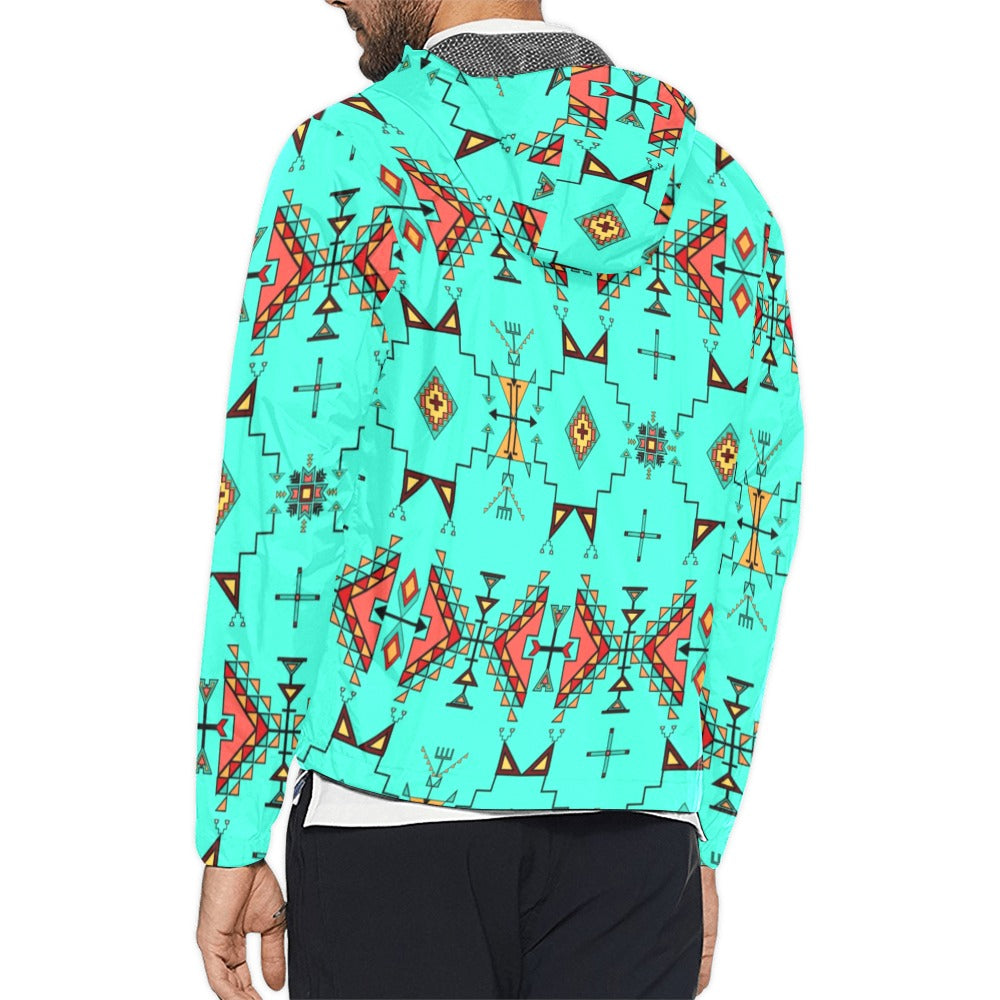 Thunder Flight Turquoise Men's Windbreaker