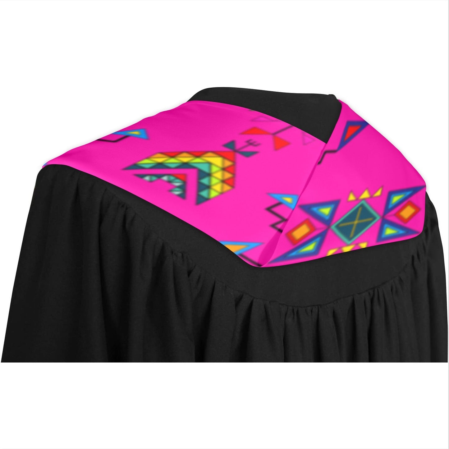 Buffalo Jump Pink Graduation Stole