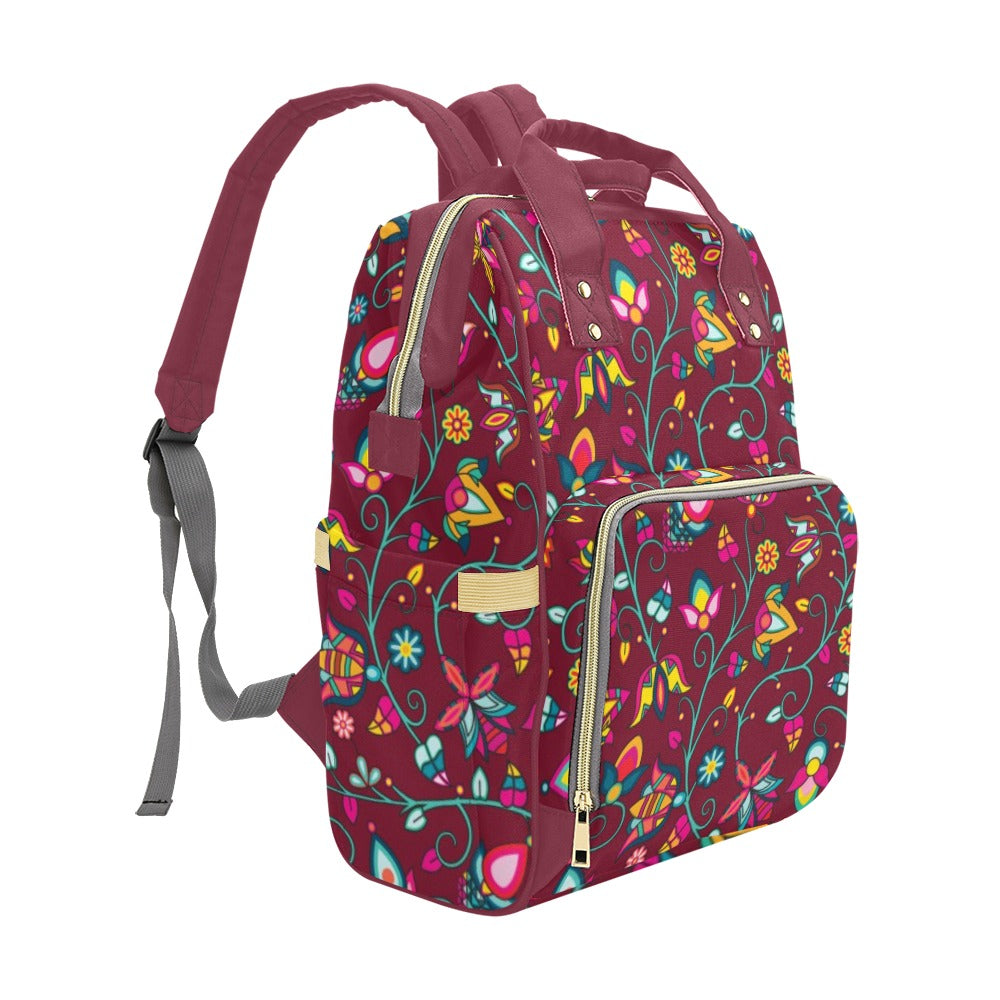 Thorny Path Cranberry Multi-Function Diaper Backpack
