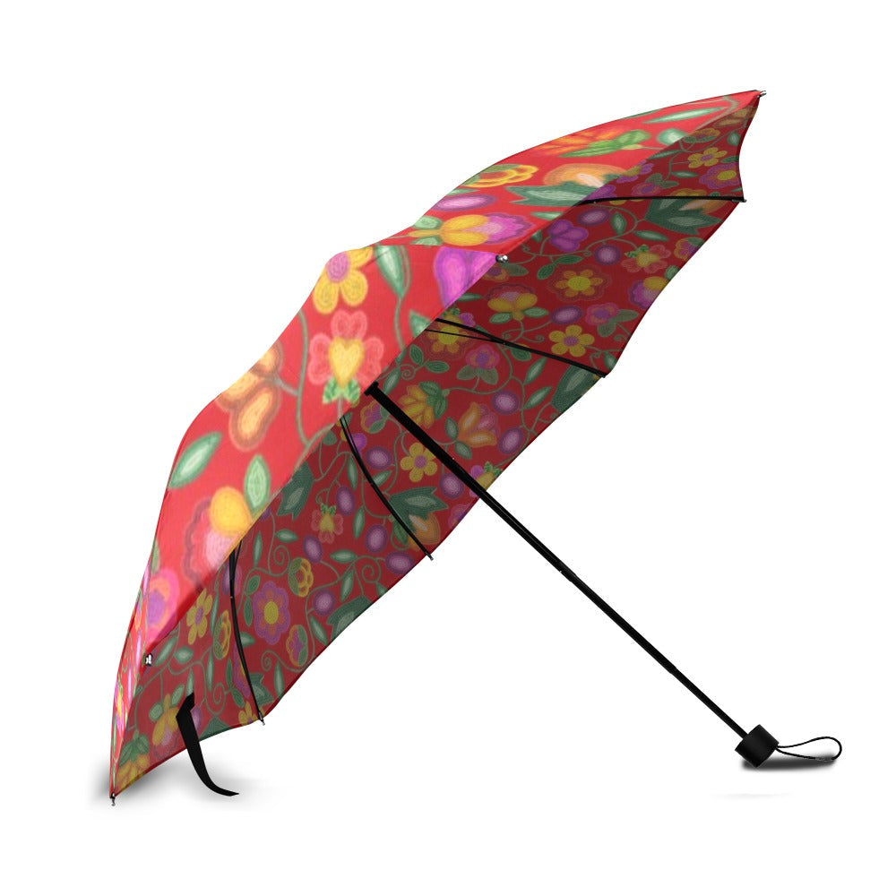 Boreal Bounty Red Foldable Umbrella