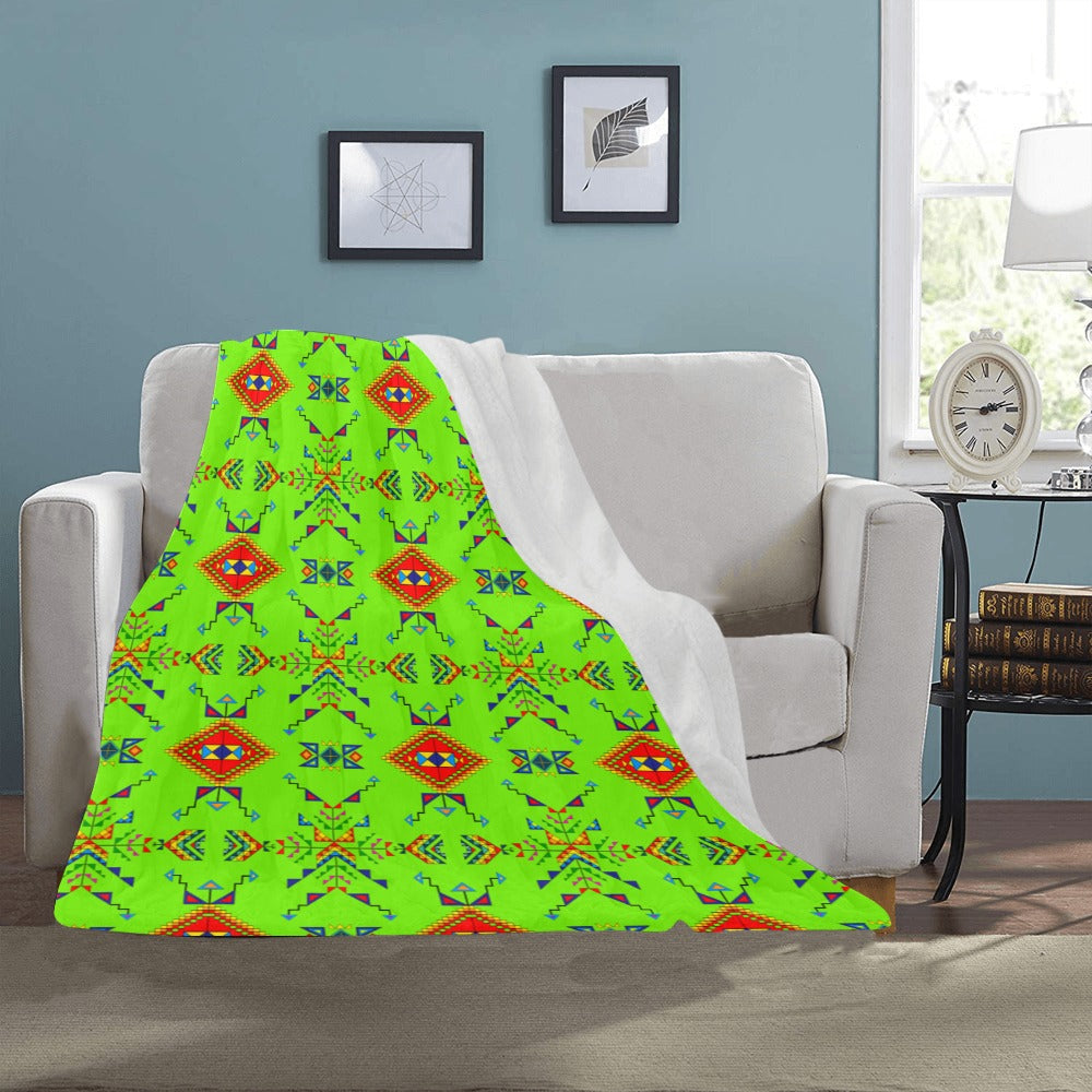 Buffalo Jump Neon Green Ultra-Soft Micro Fleece Blanket 40"x50"
