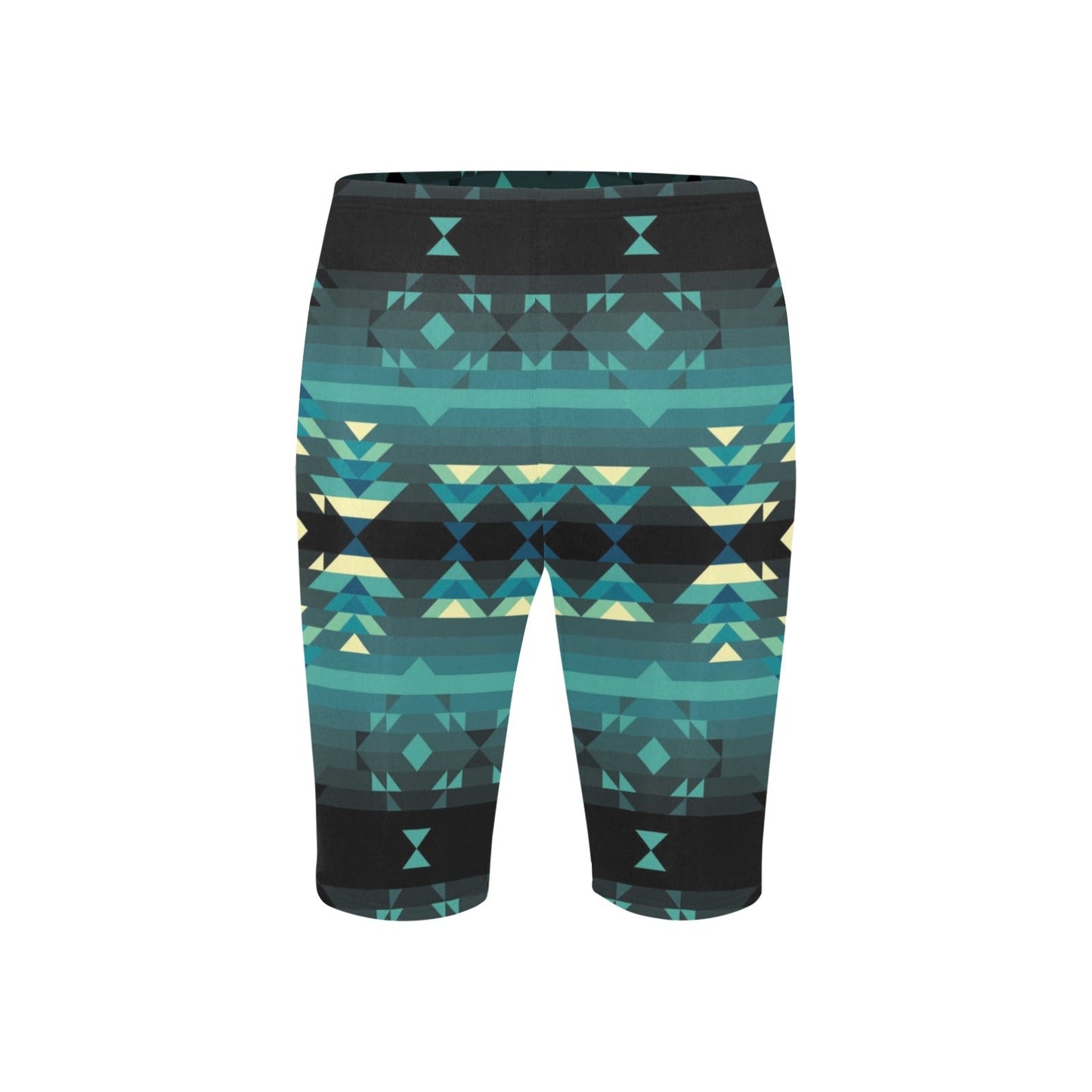 Inspire Green Men's Knee Length Swimming Trunks