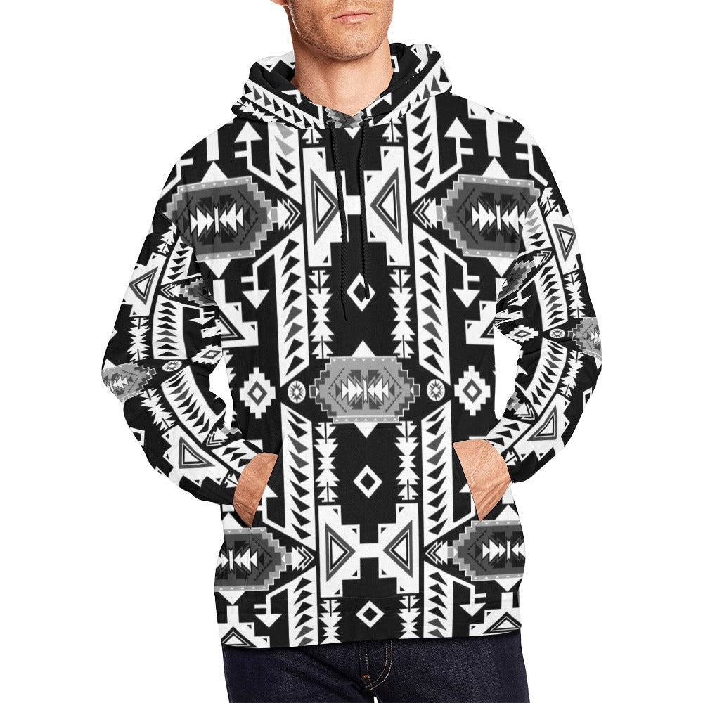 Chiefs Mountain Black and White Hoodie for Men