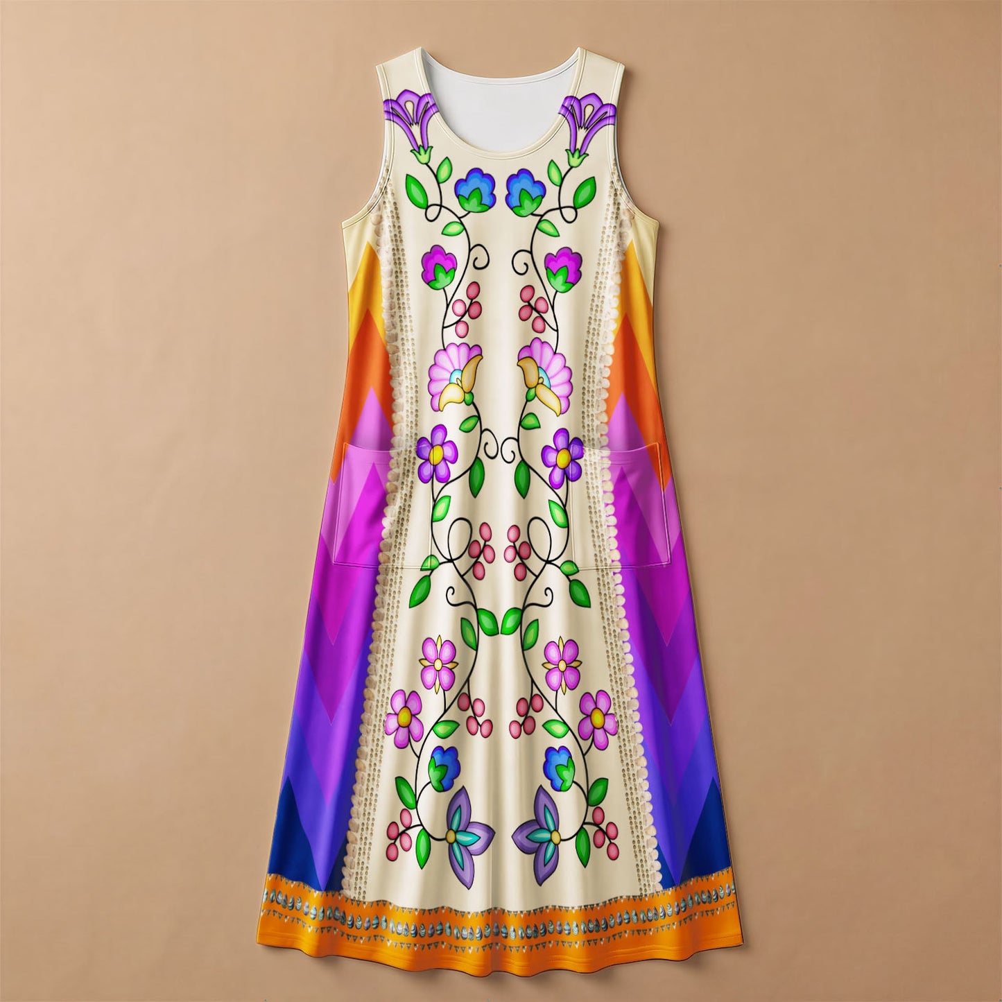 Grandmother's Legacy Orange 2 Sleeveless Dress