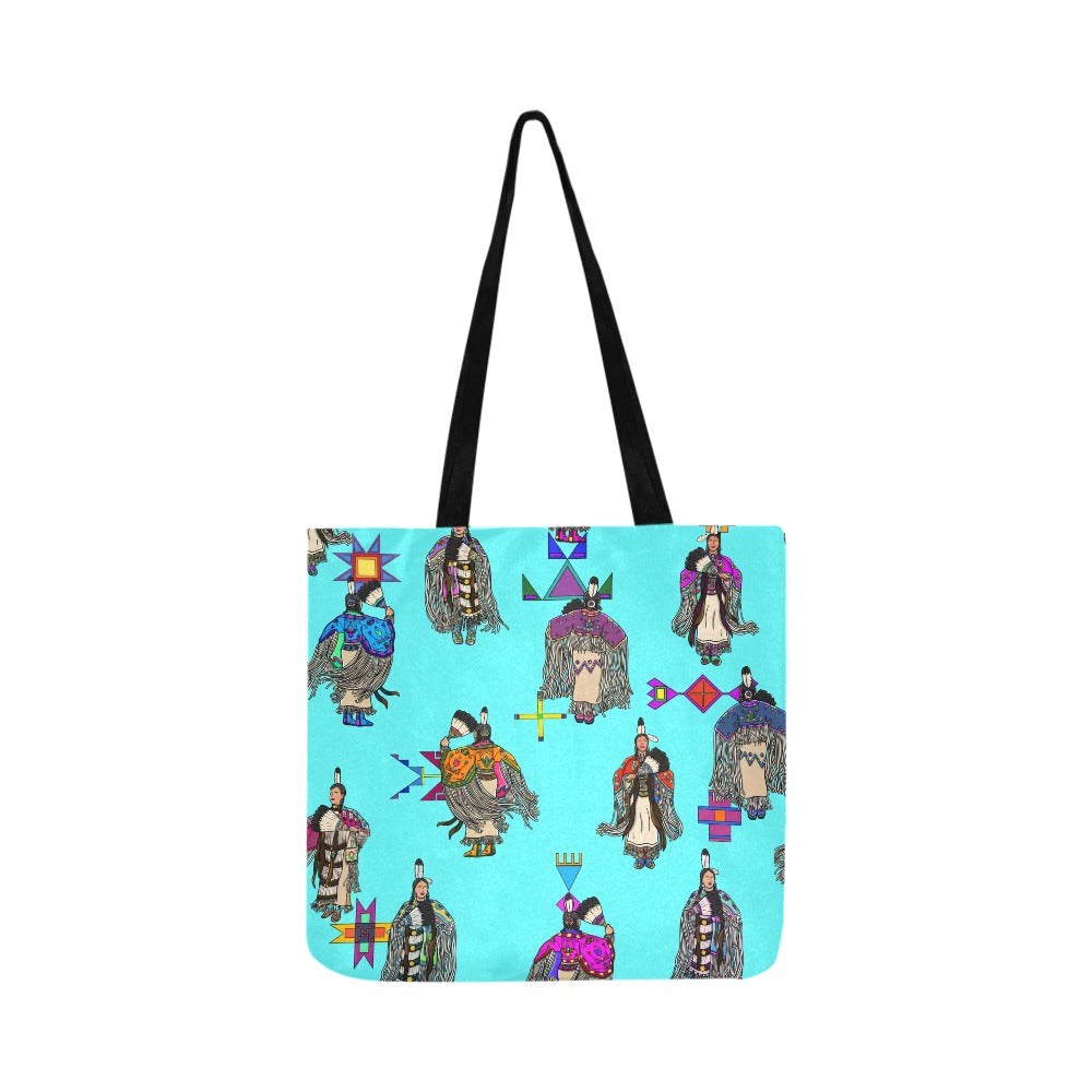 Women's Tradish Dancers Turquoise Reusable Shopping Bag