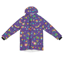 Load image into Gallery viewer, Prairie Plains Spirit Midnight Purple Unisex Sherpa Lined Hooded Coat
